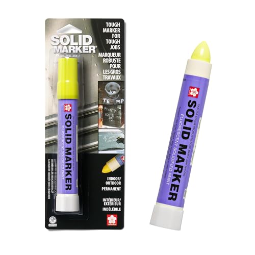 Sakura Solid Paint Markers - Permanent Marker Pens - Window, Wood & Glass Marker - Fluorescent Yellow Paint - 1 Pack