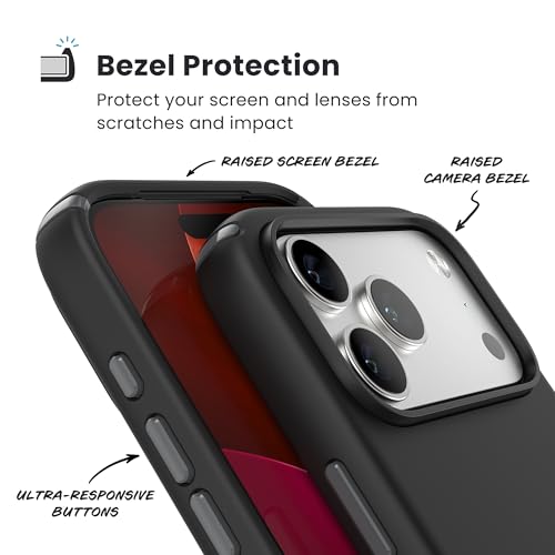 Image of Speck PRESIDIO2 PRO for iPhone 17 Case, MagSafe-Compatible, Slim Protective Case, Black /Slate Grey /White