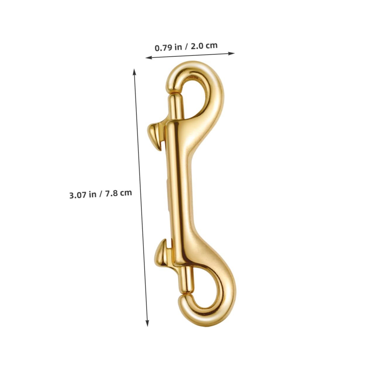 AUTSUPPL Brass Double Sided Snap Hook Dog Leash Metal Clasp Brass Clip Dual Ends Snap Hooks for Luggage Pet Leashes