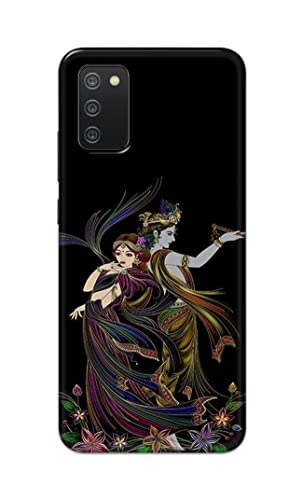 Image of Lord Radha and Krishna Hard Back Case Cover for Samsung Galaxy M02s / Samsung A02s / Samsung F02s / Samsung A03s Back Cover -(J5) VNS2223