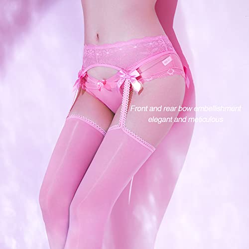 HTRUIYA Women's Suspender Integrated Stocking Oily Shiny Silky Sexy Suspenders Pantyhose Tights 8 Denier2