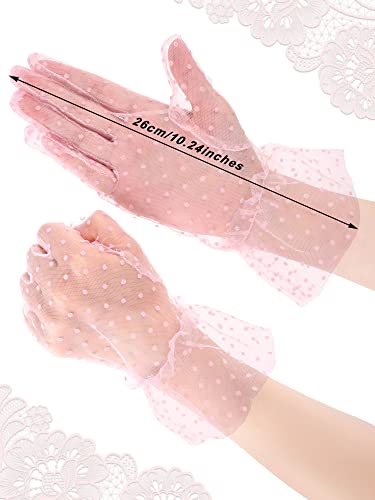 Boao Women Lace Glove Short Lace Glove Floral Courtesy Lace Glove For Wedding Tea 1950'S Party Costume Favors  thumb #2