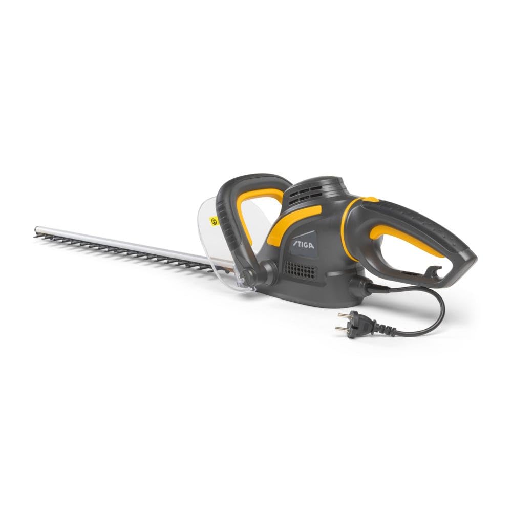STIGA HT 105c - Cortasetos eléctricos (500 W), doble hoja 51 cm, espaciado de los dientes, 15 mm, peso 3 kg