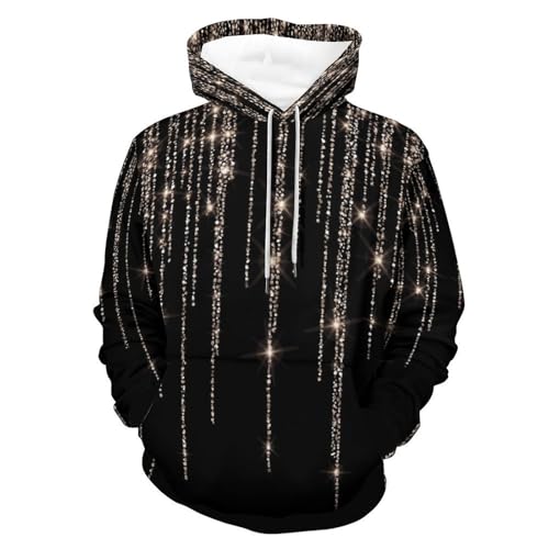 Hoody sweatshirt unisexe au fini brillant et design pull à capuche manche longue élégant taille S