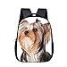 Prinbag Schultasche mit Hundedruck für Kindergartenjungen, niedlicher Yorkshire-Terrier-Rucksack, leichtes Bagpack A