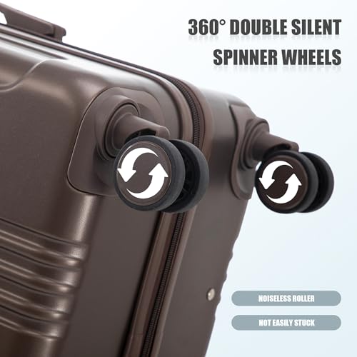 Image of Merax 3 pcs /set in ABS Spinner Wheel Luggage Set, Carry on Suitcase