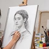 A3 Sketchbook,Hardcover Skech Book with 160GSM Thick Paper-Large Sketch Pad Art Book 40 Sheets/80 Pages,Spiral Bound Drawing Pad for Artists Children-DrawingBook 29 * 42cm - Image 7