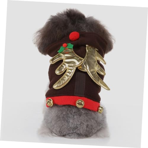 Disfraz navideño para perros con cuernos, talla 51 cm miniatura 5