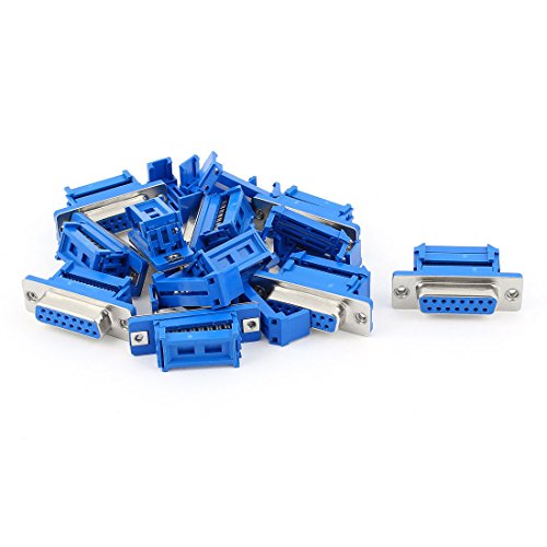 Aexit 10pcs D-SUB DB15 15 Pines Hembra Adaptador miniatura 1