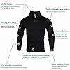 zuoxiangru Tactical Combat Shirt, Ripstop Breathable Long Sleeves T Shirt for Hunting Military Airsoft (Black, UK XL=Tag 3XL) #1