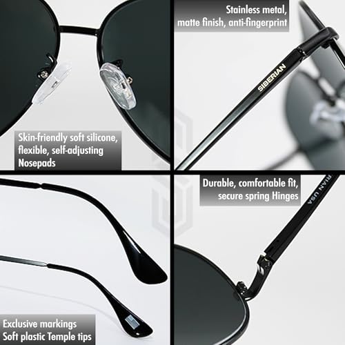 100% Real Glass Aviator 60mm USA Premium Pilot Sunglasses Men/Women UV400 Protection Non-Polarized3