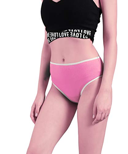 Image of KOTTY Pink Cotton Lycra Printed Low Rise Women Panty