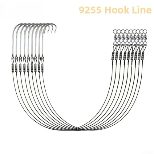 8 ganchos J de acero inoxidable para pesca miniatura 5