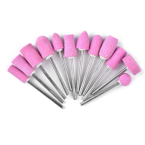 Wiertarka do paznokci Elektryczny aparat wiertarski do manicure żelowe usuwa 12 sztuk frezowania wiertnicze Zestaw obróbki maszyn pedicure(Rose red USB)