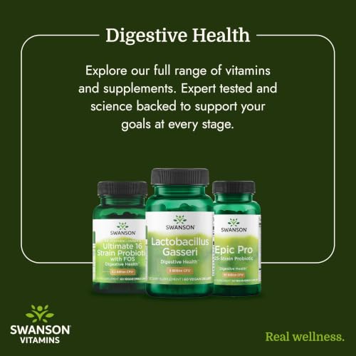 Swanson Lactobacillus Gasseri Probiotic for Adults, 60 Vegan Capsules