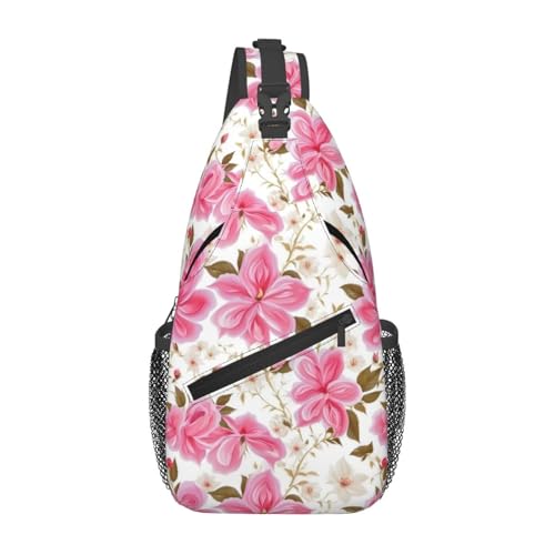 Morrales de un hombro tipo sling con diseño floral, 16L