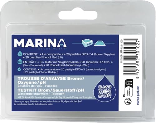 Marina - Trousse d'analyse Brome/Oxygène/pH Pastilles