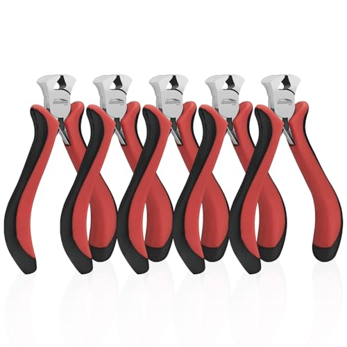 HOUSERAN End Cutting Pliers 4-5 Pack End Cutting Pliers for Jewelry Making with Spring Loaded for DIY, Craft, Repairing