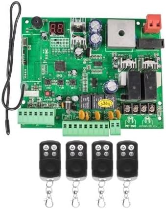 DZ24V Automatic Sliding Gate Control Board Replacement Kit, 24V DC Gate Opener Circuit Board with Remote Controls(Control Box)