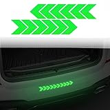 RUANTE Universal Car Reflective Sticker Super Reflective Bumper Body Side Stickers Arrow Anti-Collision Strips Warning Reflective Stickers for Cars Vehicle, Laptop, Motorcycles, Bike(12pc Green)