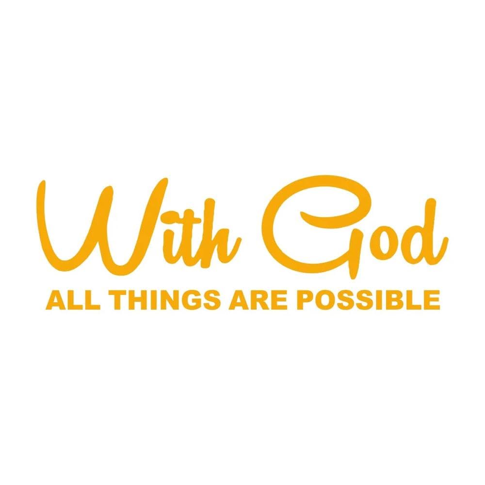Auto Accessory with God All Things are Possible Vinyl Car Decal Creative Sticker(Yellow)