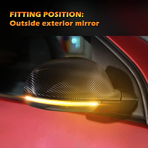 Espejo retrovisor lateral 2 uds con intermitentes LED dinámicos ahumados 6