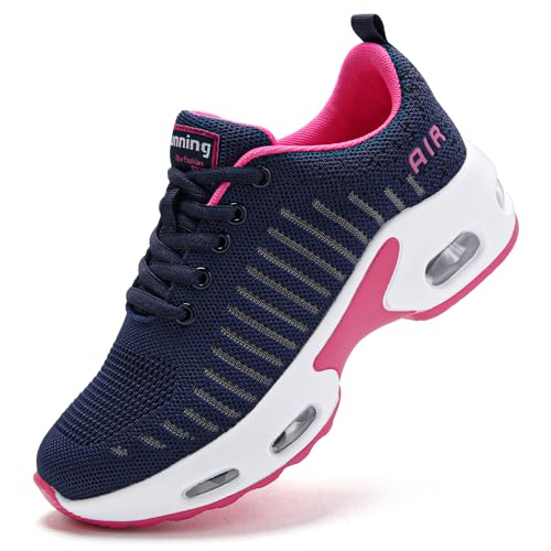 Women's Running Shoes Air Cushion Memory Foam Slip Resident Ladies Orthopedic Trainers Womens Cushioned Sneakers Breathable Light Fitness Shoes Navy UK 8 Women's Running Shoes Air Cushion Memory Foam Slip Resident Ladies Orthopedic Trainers Womens Cushioned Sneakers Breathable Light Fitness Shoes Navy UK 8