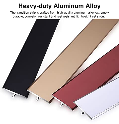 Floor Transition Strip Waterproof Floor Edge Trim, Carpet To Tile/Door/Floor Metal Aluminum Edge Trim Strips, Non-Slip Connection Strip (Brown) #TOP4