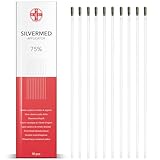 AIESI® Matita Caustica di argento nitrato al 75% (10 applicatori) per rimozione di porri verruche e tessuti SILVERMED 75