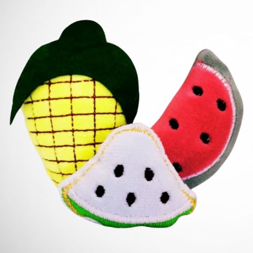 Brinquedo de Gato Pet Frutinha Sortida Pelúcia Divertida Pequena