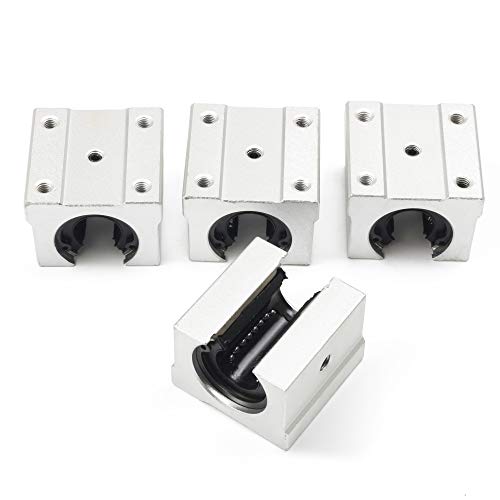RATTMMOTOR Lot de 4 blocs en aluminium SBR20UU pour imprimante 3D 20 mm Cover