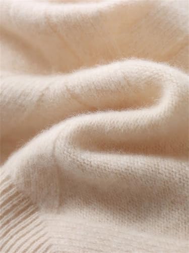 Men 100 Percent Merino Wool Sweater Fall Winter Mock Neck Long Sleeve Rhombus Knit Pullover Tops3