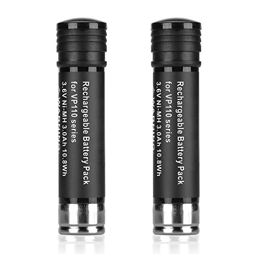 Monond K-Musculo YABELLE 2pcs 3000mAh NiMH Replacement Battery for Black&Decker Versapak Vp100 Vp105 Vp110 VP750, VP800,3.6-Volts Vp100-2 Battery Pack