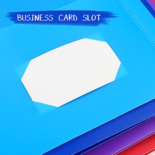 8 Pack Plastic File Folder With Pockets And Prongs, Heavy Duty 3 Hole Two Pocket Folder With Pockets 3 Prong Folders, Colored Plastic Folder For School Office Home #TOP3