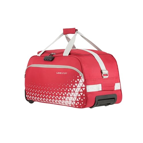 Image of Lavie Sport 62L Anti-Theft Axle Wheel Duffle Bag | Polyester Bag | Combi Lock with Attached Shoulder Strap| Duffle Bag for Men & Women