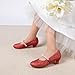DREAM PAIRS Girls Dress Shoes Low Heels for Little Big Girl Mary Jane Shoes with Pearl Rhinestones Flower Girl Pumps Princess Wedding Party,Size 1 Little Kid,Red,SDFL2403K