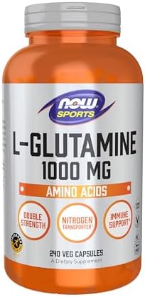 NOW Sports Nutrition, L-Glutamine, Double Strength 1,000 mg, Amin...