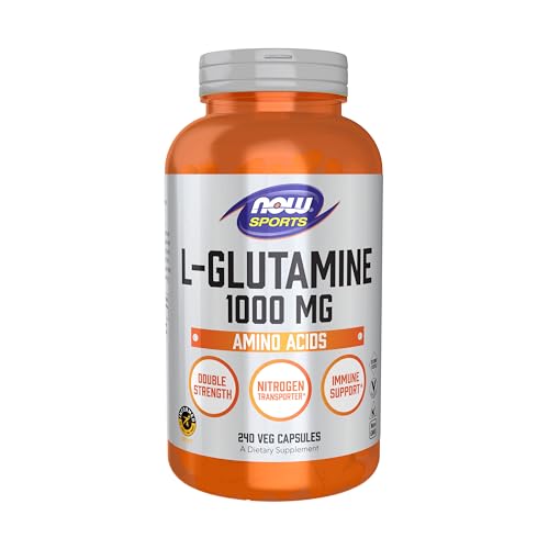 NOW L-Glutamine Double Strength 1000 mg – 240 veg capsules