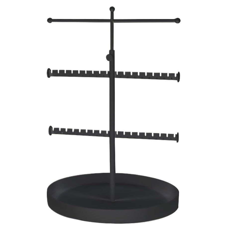 FAJNUZI2024 Jewellery Display Stand Adjustable & Detachable Jewelry Organizer Stand for Earrings Bracelets Desktop Accessory(Black)