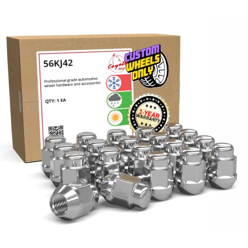 Wheel Accessories Parts 23 Pcs 1/2"-20 Thread Bulge Acorn 1.38" 35mm Long Lug Nuts Chrome 13/16" 21mm Hex Fits Jeep CJ TJ Wrangler Wrangler JK Cherokee Grand Cherokee image 5