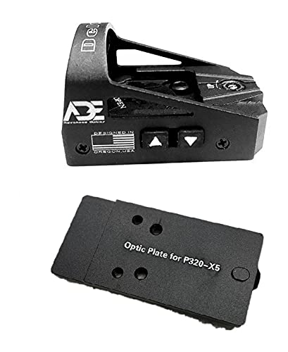 Ade Advanced Optics Delta RD3-012 Red Dot Reflex Sight + Optic Mounting Plate for Sig Sauer P320-X5 Pistol - Ade Advanced Optics