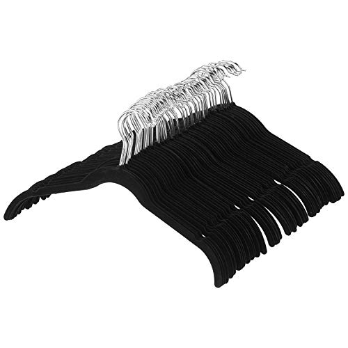 Perchas Terciopelo Negro 100 Unidades Marca Anjing