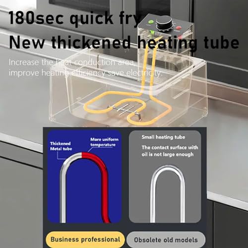Friteuse en acier inoxydable 10L dotée d'une fenêtre de visualisation