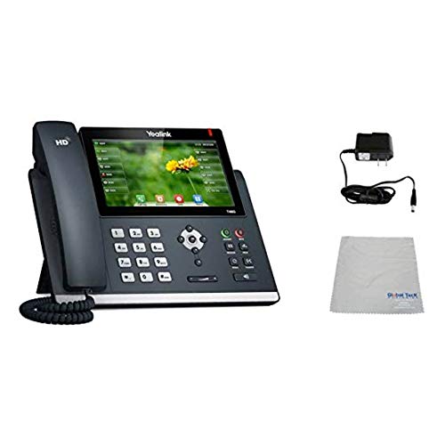 Teléfono Yealink T48G SIP POE con fuente y paño miniatura 1