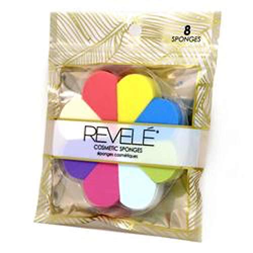 REVELE COSMETIC SPONGES PETAL 8 MULTICOLOR