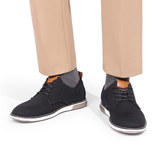 Bruno Marc Men's Dress Casual Oxford Shoes Formal Mesh Sneakers Shoes,Size 10,Black,SBOX2401M