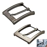 2 Piezas Hebillas de Cinturón, Hebillas para Cinturón Hombre 40 mm, Hebilla de Repuesto Aleación de Zinc, Cabeza Cuadrada de Un Solo Diente, Compatible con Cinturones Estándar de Jeans, Trabajo Cuero