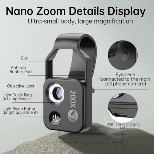 Microscope de poche 200x pour iPhone CPL pour éliminer les reflets - 5
