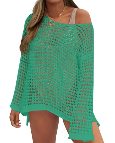 Image of CoCozy Crochet Cover Up for Women Mesh Hollow Out Bikini Cover Ups for Swimwear Summer Swimsuit 2026
