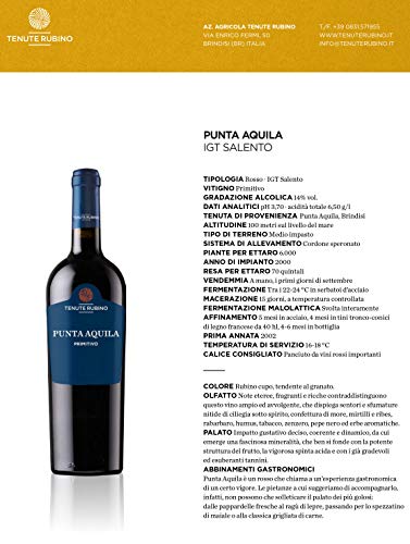 Punta Aquila Tenute Rubino Cl 75 Primitivo - 3